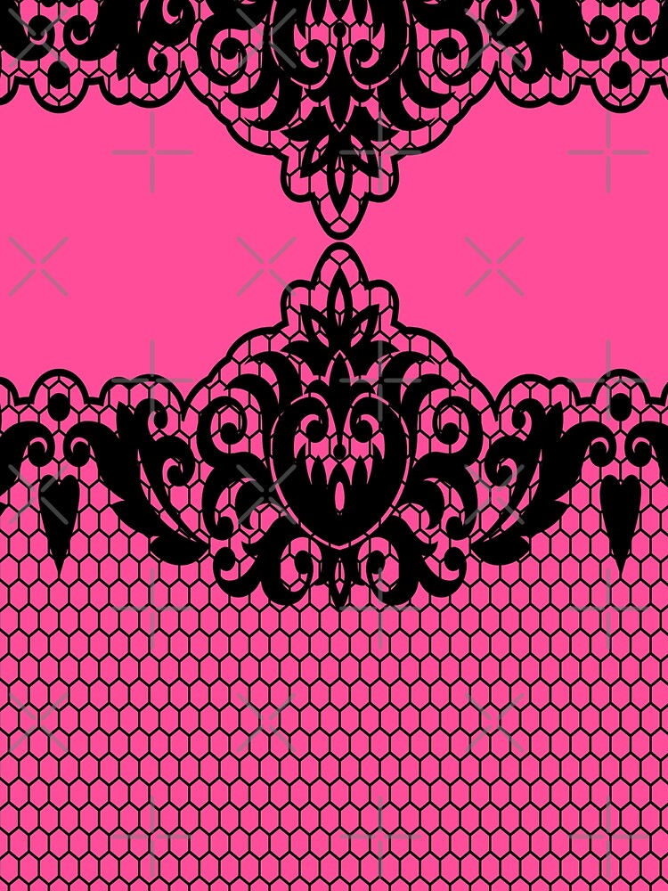 Pink black lace girlish by MyREDBlack