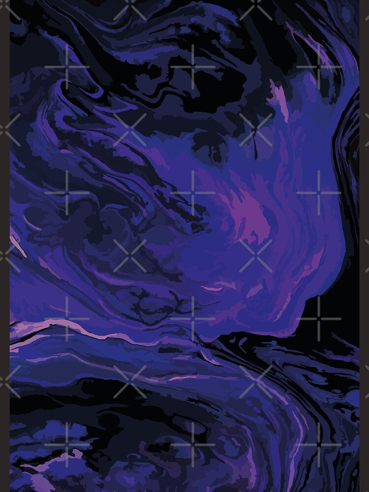 purple and black marble abstract painting by OnlyArt
