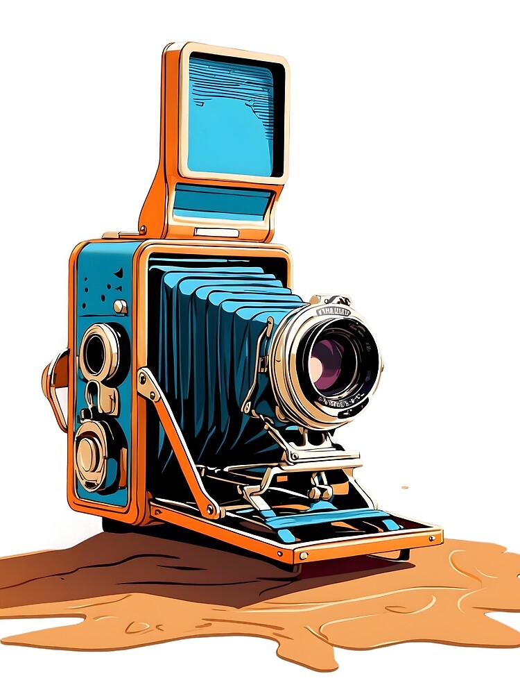 Vintage Camera, Simple Photographer Gift, Retro Line Art by ThePromptStudio