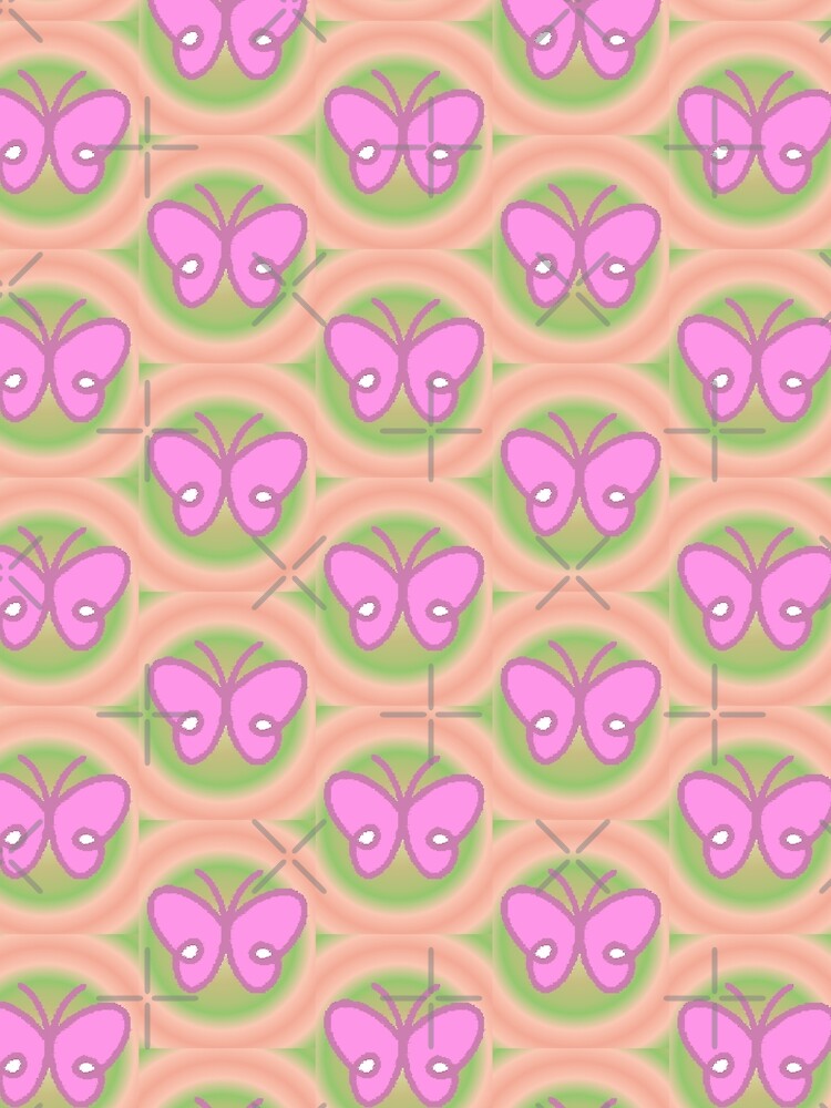 Pink Butterfly Pattern with Pastel Background – Soft and Aesthetic Decorative Design by AstronautMerch