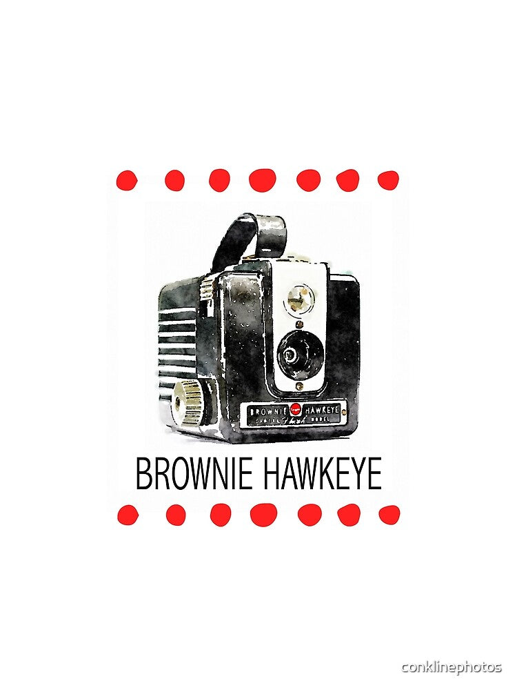 Watercolor Kodak Brownie Hawkeye Camera by conklinephotos