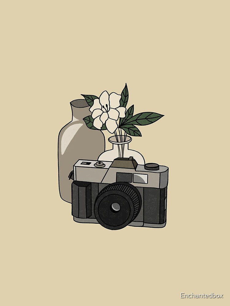 Analog Camera Illustration Vintage for photopraphers by Enchantedbox