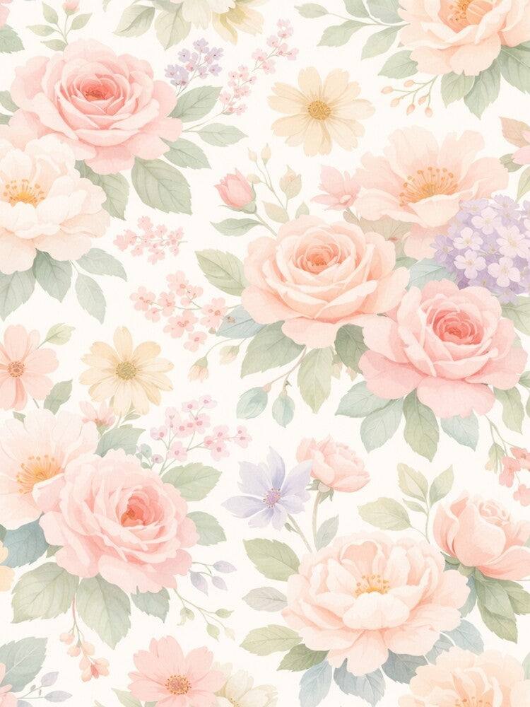 Soft Pastel Floral Wallpaper by Ve & Co