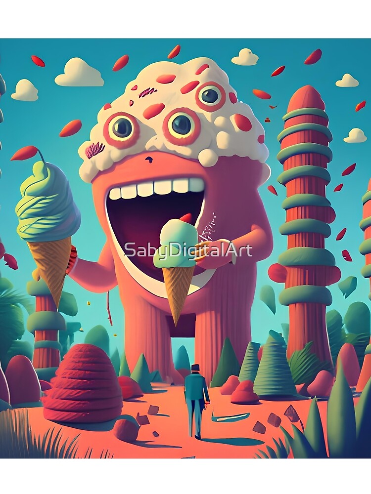 The giant ice cream by SabyDigitalArt
