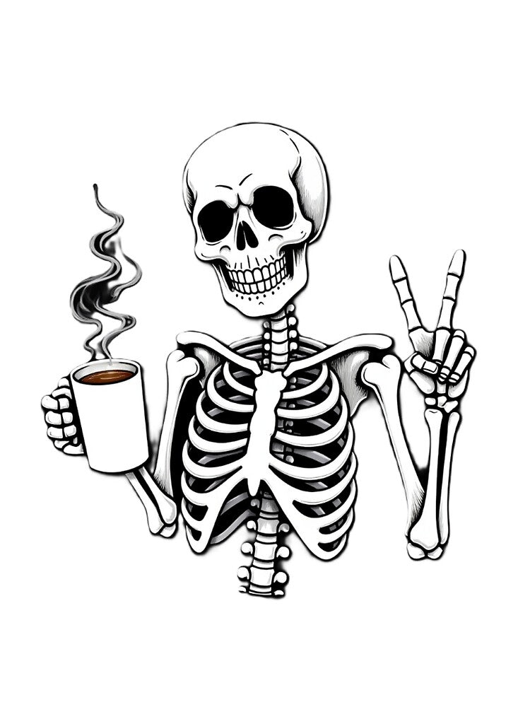 Cool skeleton vibe – coffee break with style! by Eterna Vision