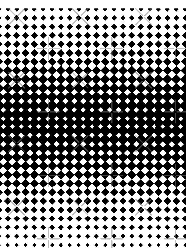 Optical Diamond Halftone Gradient Black and White by DigitalArtx-com