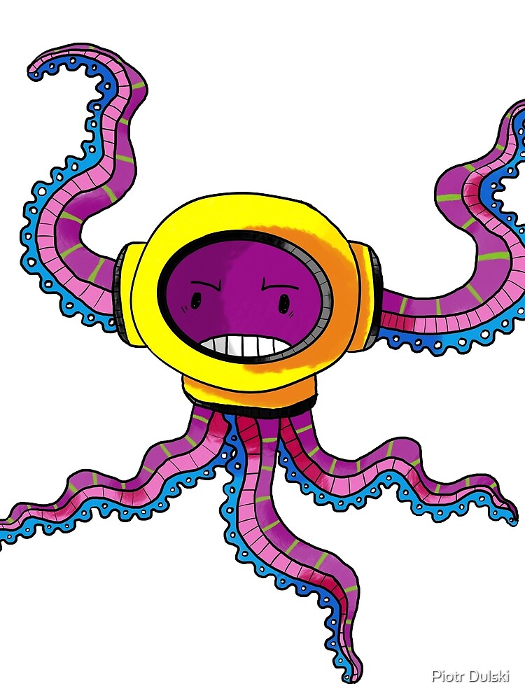 Diving Octopus by Piotr Dulski