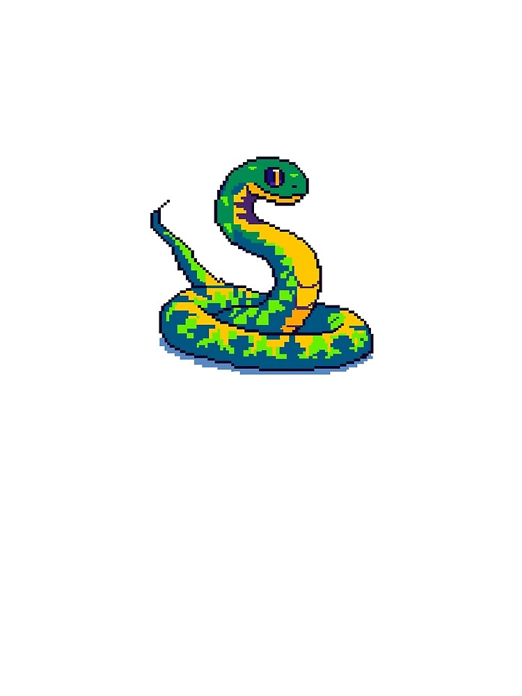 Colorful Pixel Snake by DesignbyAnnaM
