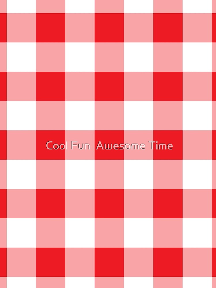 Red Plaid Pattern by Cool Fun  Awesome Time