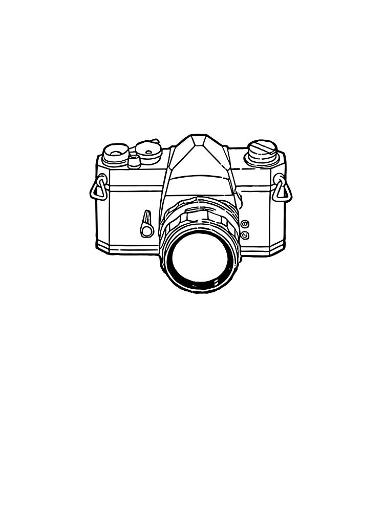 Camera Line Drawing #4 by Film Camera Nerds