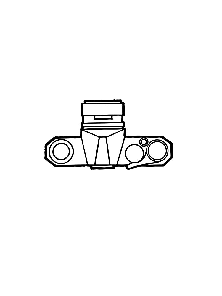 Camera Line Drawing #3 by Film Camera Nerds