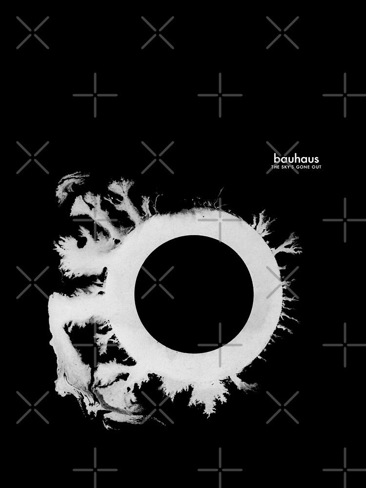 Bauhaus the sky's gone out post punk 80s retro black and white artwork by Onyria Art