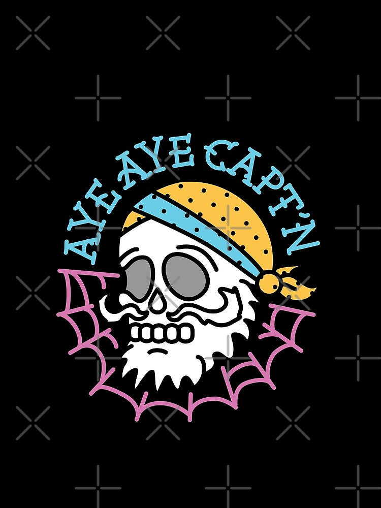 Funny Vintage pirate print Aye Aye Captain by trendparrot