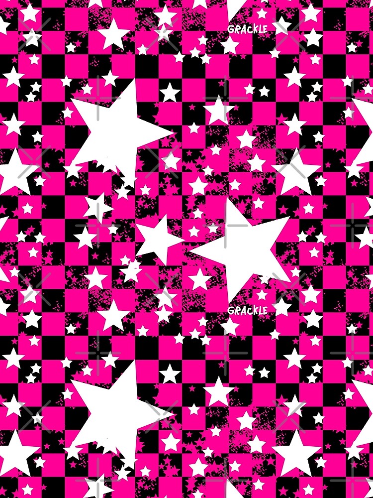 Pink Rockstar Checkerboard by JanGrackle