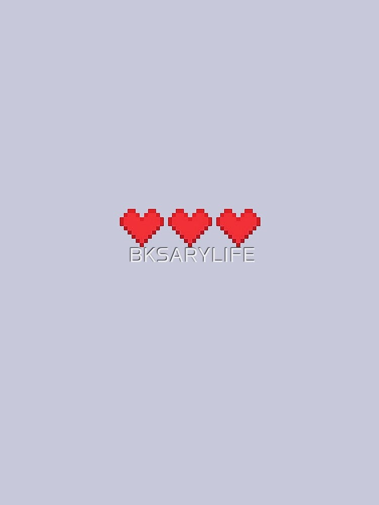 Pixel Heart Health: Life Bar Design | Retro Gaming Art by BKSARYLIFE