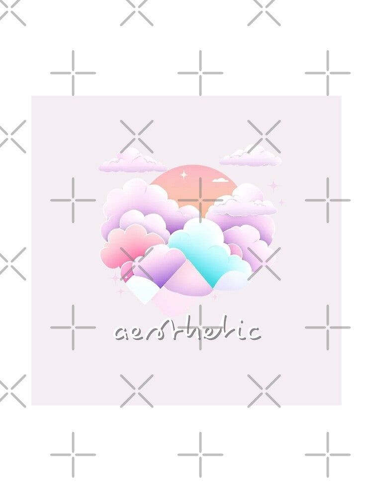 Aesthetic Pastel Clouds T-Shirt – Dreamy Soft Pink & Purple Vapor Aesthetic Tee by Gallery-yuuna
