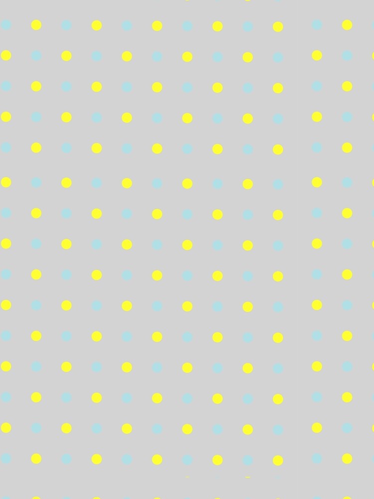 Sky Blue and Yellow Dots on Gray Grid Background by BriSher
