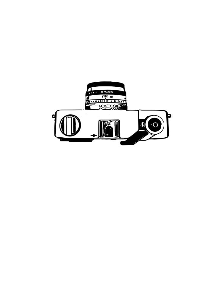 Camera Line Drawing #7 by Film Camera Nerds