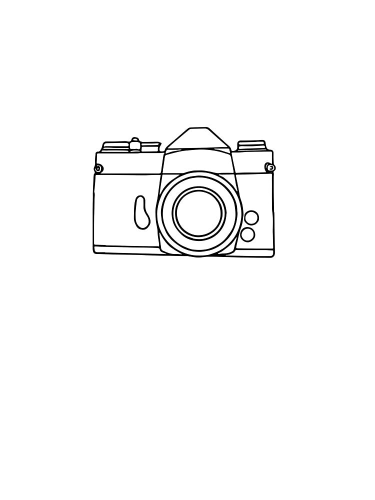 Camera Line Drawing #2 by Film Camera Nerds