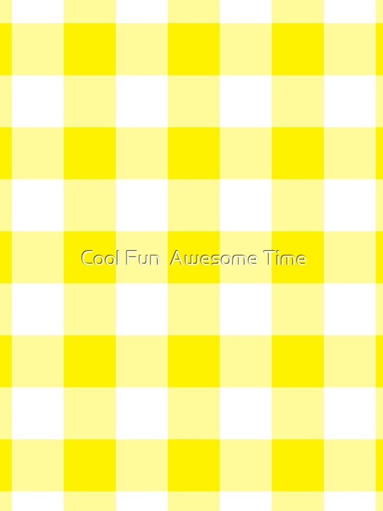 Yellow Plaid Pattern by Cool Fun  Awesome Time
