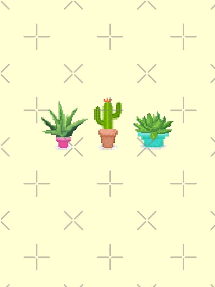 Retro Pixel Art Cactus Plant Design by 8BitTrip
