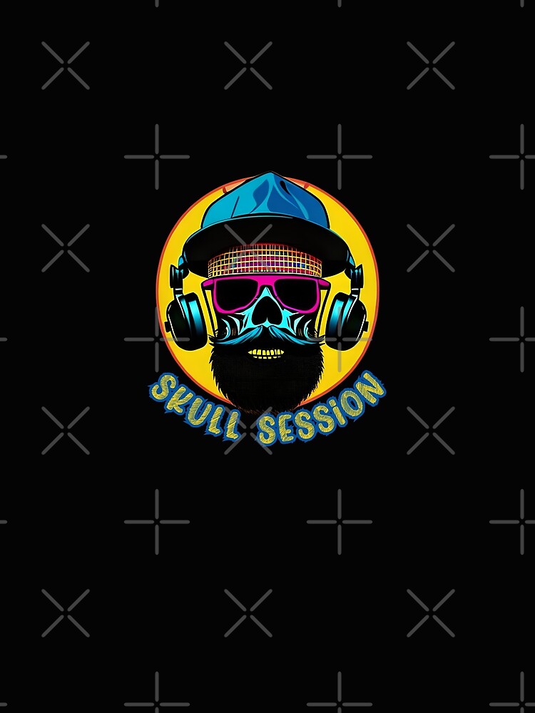 Skull Session / Skull with Headphones Artistic Design by Sanctum Cosmos