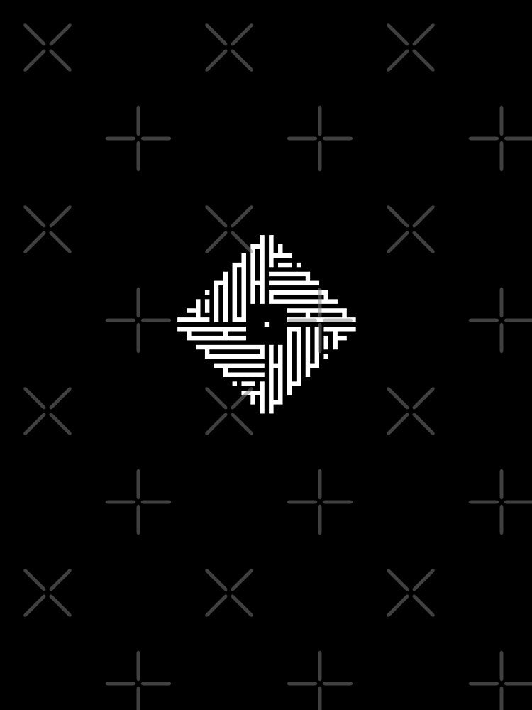LINDA | White  | Modern Geometric Kufi Calligraphy | From Name to Art by FOR YOUR NAME