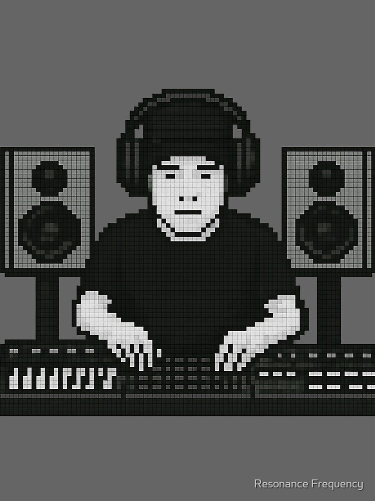 Retro Pixel Art DJ Music Producer 8-Bit Vibes by Resonance Frequency