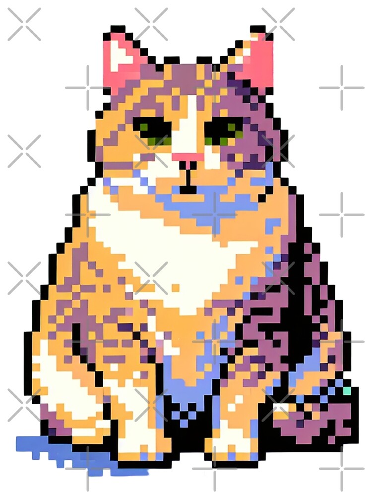 Pixel Art Chonky Cat by Ojo de Loca