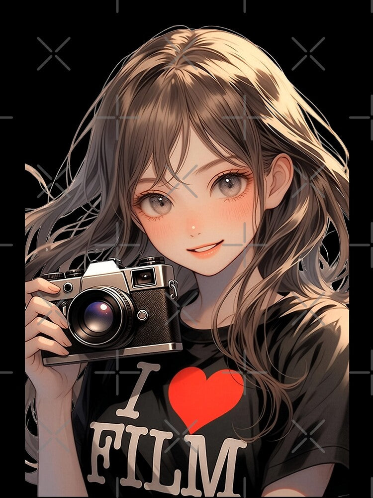Film Photography Anime Girl I Love Film | Retro photo by Amber Sky Creations