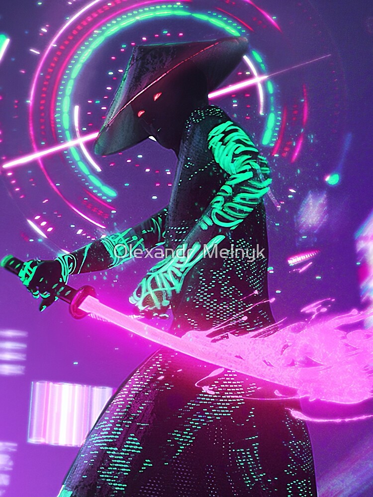 neon smurai by Olexandr  Melnyk
