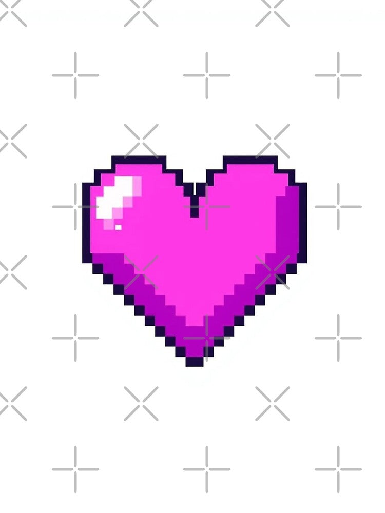 Retro Pixel Heart Sticker - Neon Gaming Icon by NeonNerd Studio