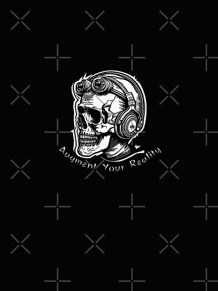 Augment Your Reality Skull with Headphones Artistic Design by Sanctum Cosmos