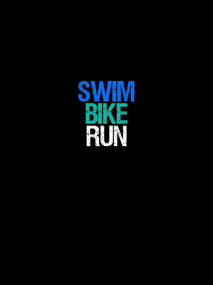 Triathlon Gifts Swim Bike Run Triathlete Design by RozWatts