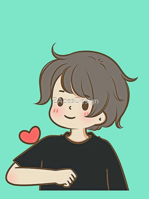 6 - Love Boy, cute cartoon couples design for children, for family, for brother and sister or for best friends. by 2AcesDesign