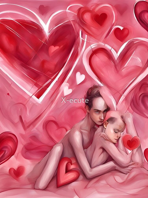 abstract love act valentines day gift for girlfriend boyfriend by X-ecute