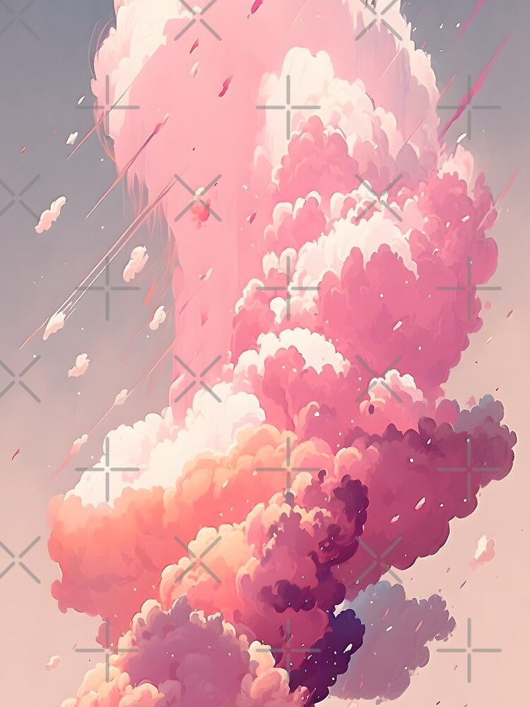 Pink fluffy cloud by meisanart