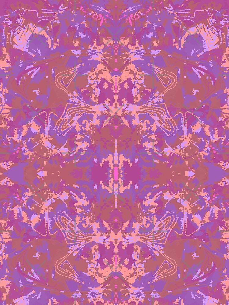 Abstract Pink Purple Ethnic Exclusive Pattern by LIRAZ ZIV