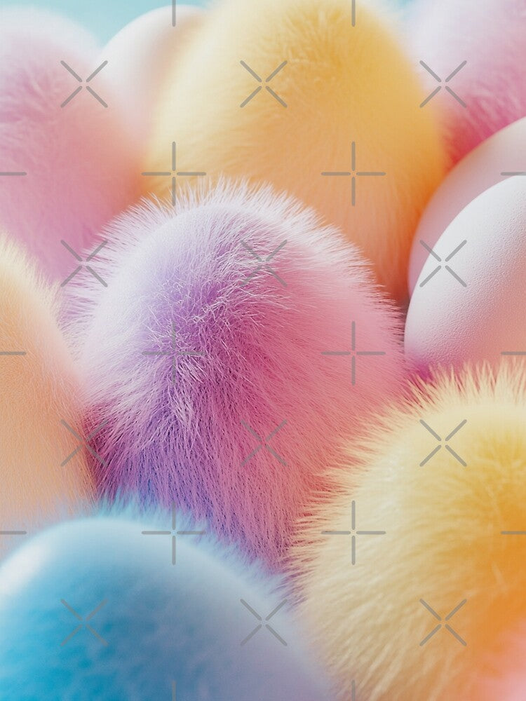 Fuzzy Pastel Eggs Soft and Dreamy Design sticker by chomdesign