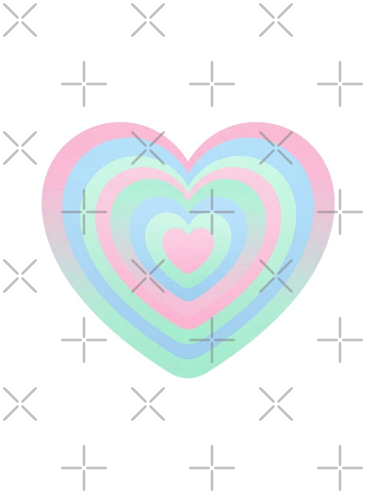 Pastel Heart Aesthetic – Cute Soft Love Gradient Sticker Design by MuseAI