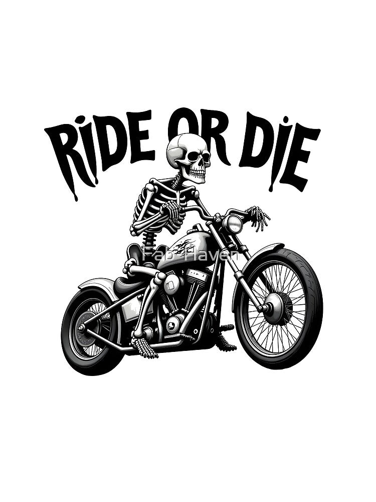 Skeleton Biker Ride or Die by Fab-Haven