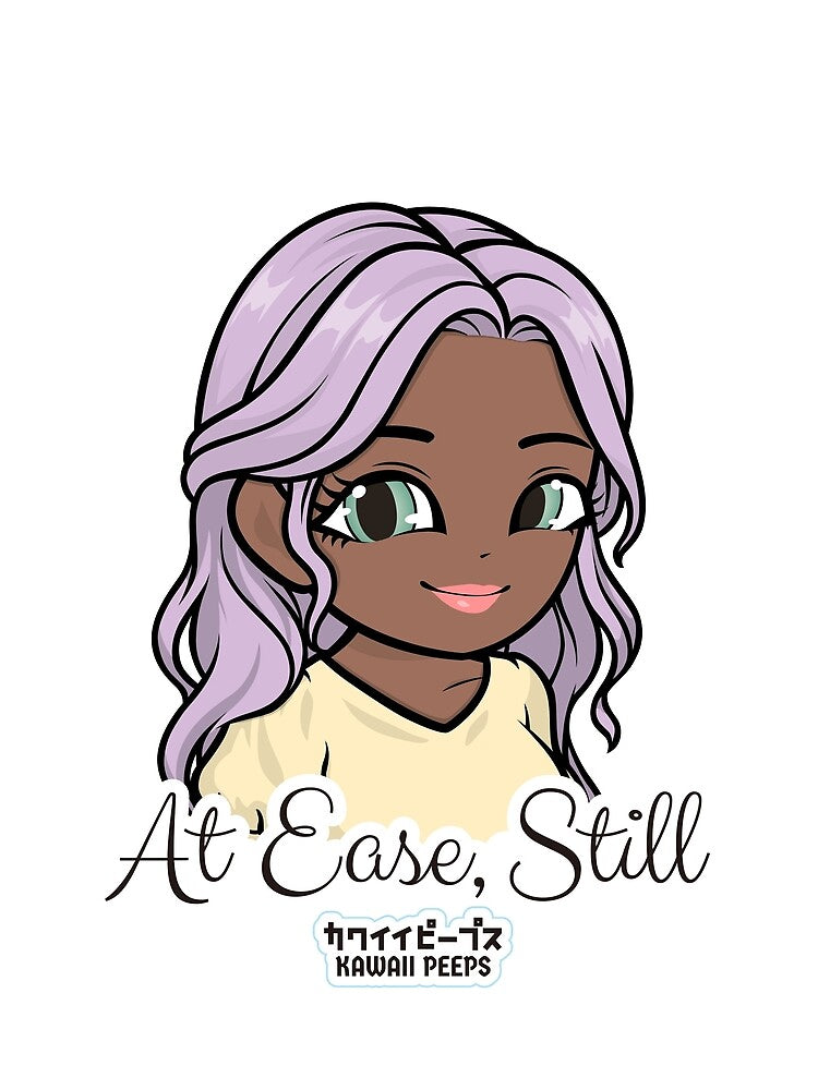 Pastel Power Crew At Ease, Still – Pastel Kawaii Soft Girl Self Care Quote Design by P-L-Sardines