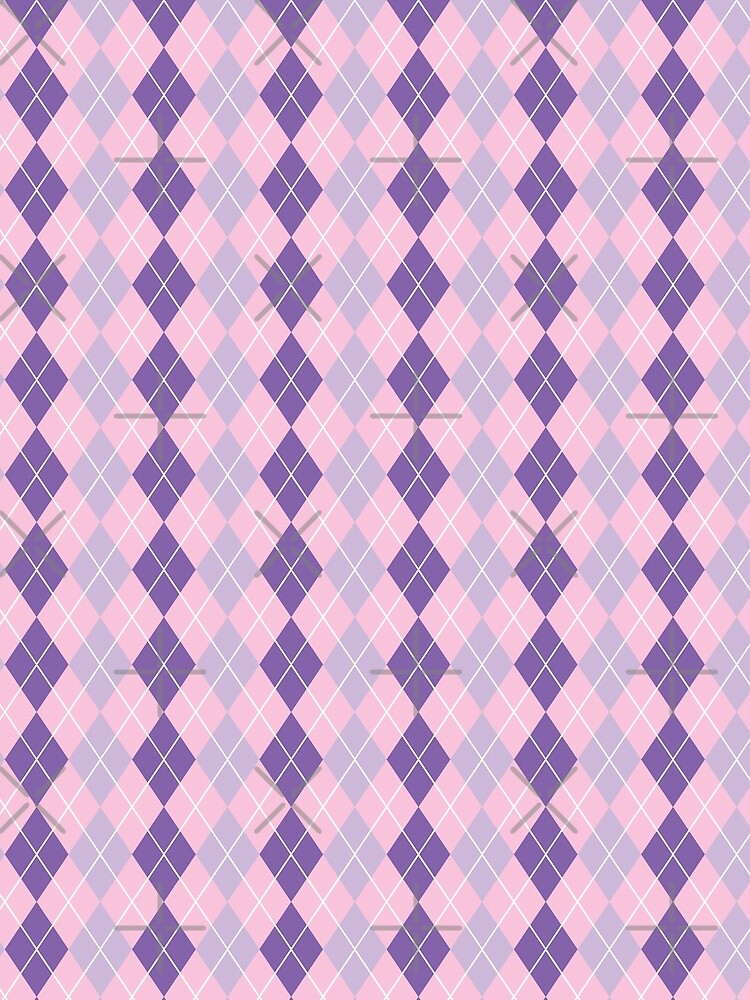 Kawaii Lavender - Dreamy Pastel Argyle Pattern by koohstudio