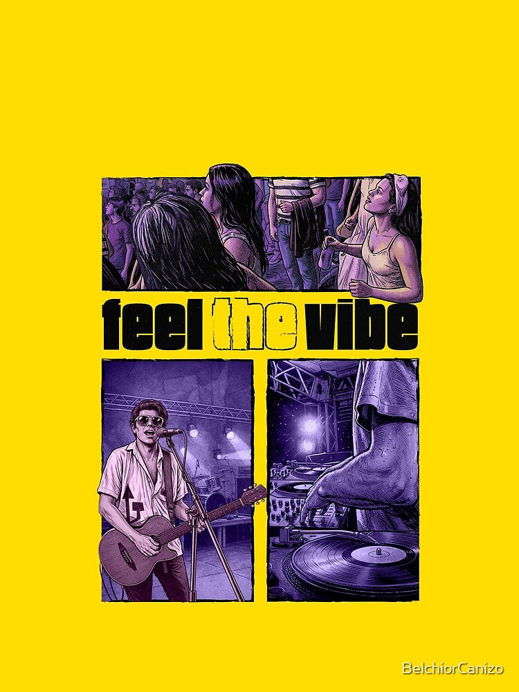 Feel the Vibe - Indie Music Scene Retro Graphic by BelchiorCanizo
