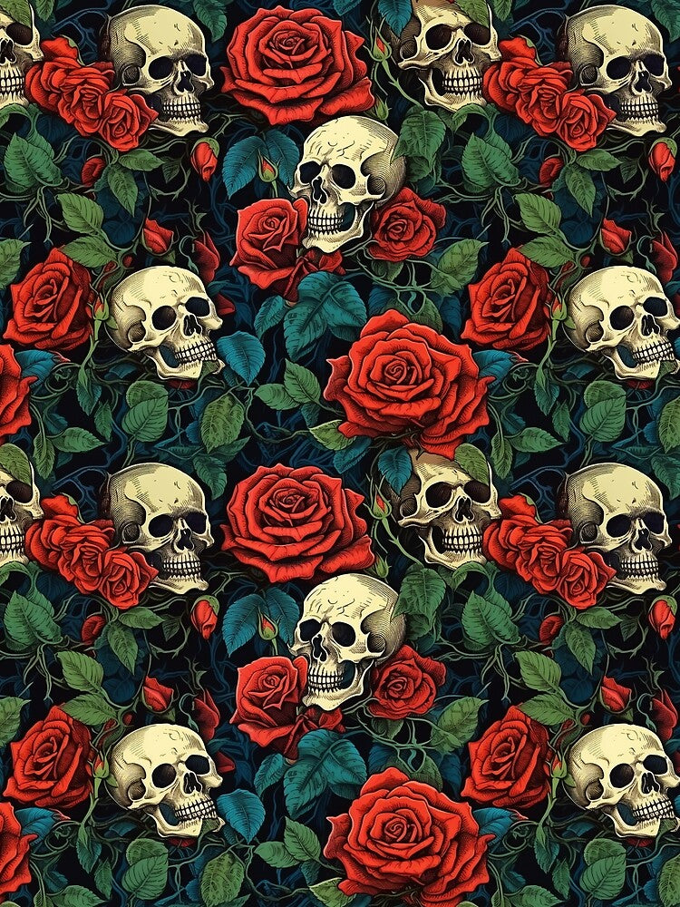 Skulls and roses by SvarunPogani