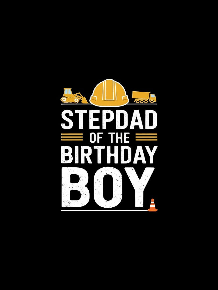 Stepdad of birthday boy matching family construction party by AquaKiev