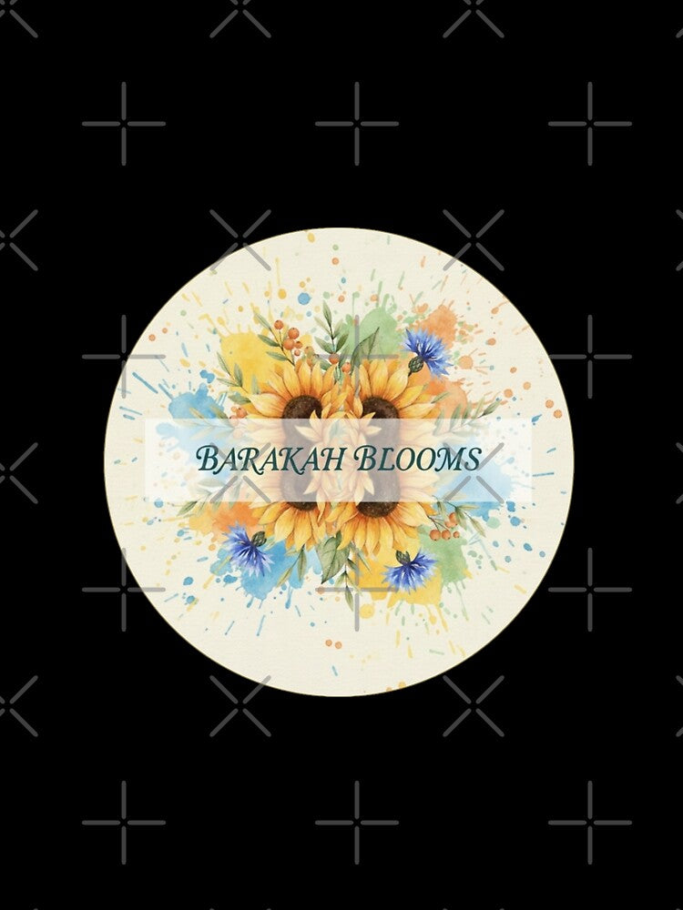 Barakah Blooms - Watercolor Floral Circle Design (V.2) by D-Islamic