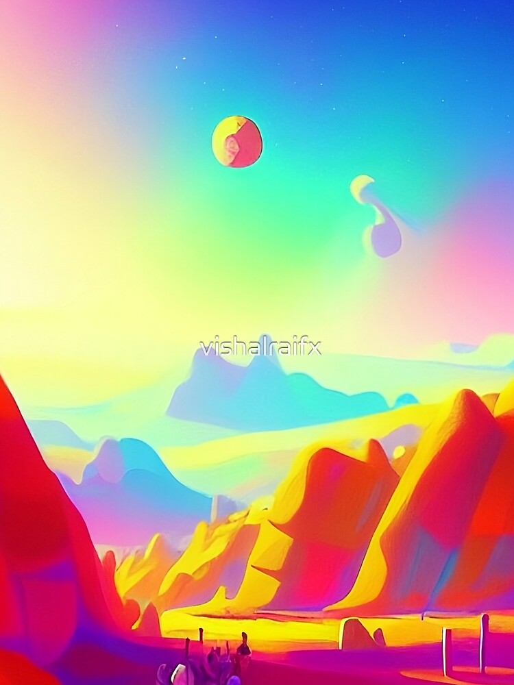Colorful surreal landscapes scenery with vibrant colors 56 by vishalraifx