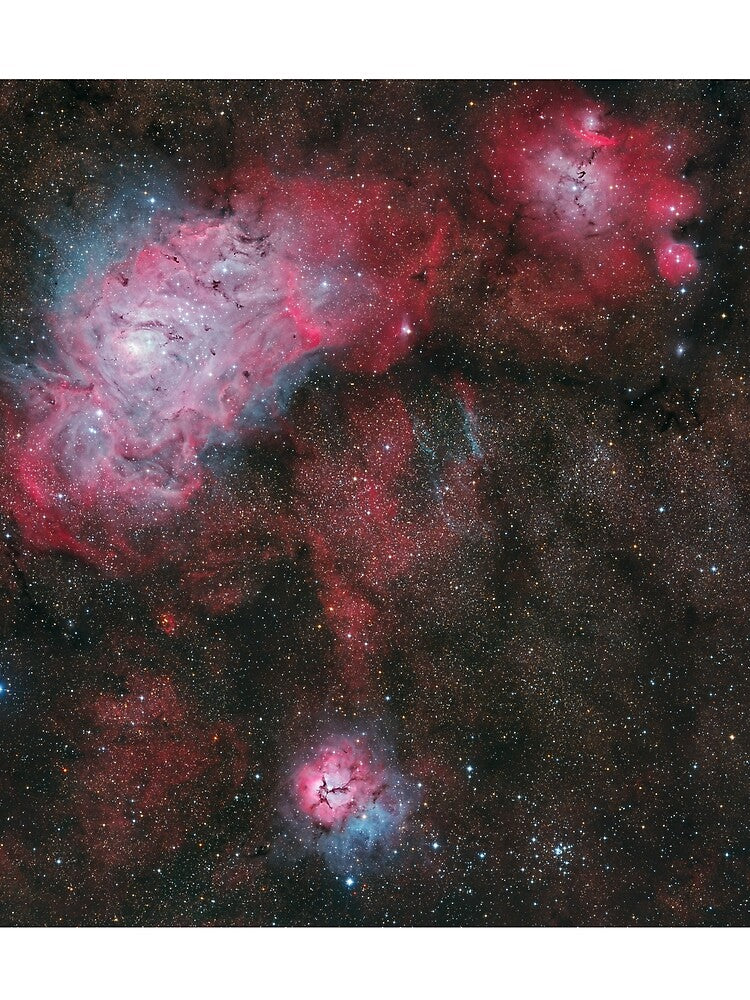 The Lagoon and Trifid Nebulae by coloradoastro