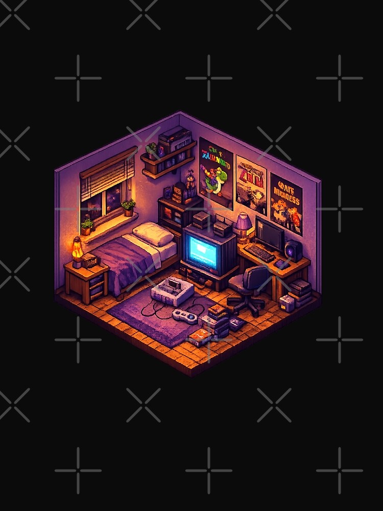 Retro Gaming Pixel Room by craftedd